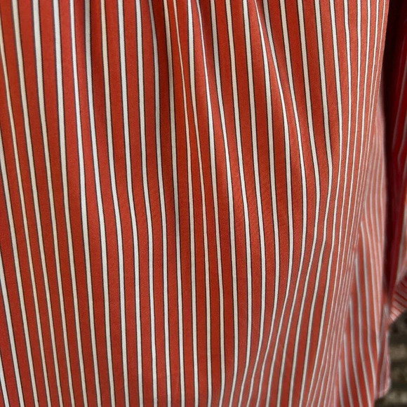 Chico's Orange Red Striped Off Shoulder Size 1 Small to Medium - Picture 3 of 7